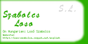 szabolcs loso business card
