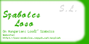 szabolcs loso business card